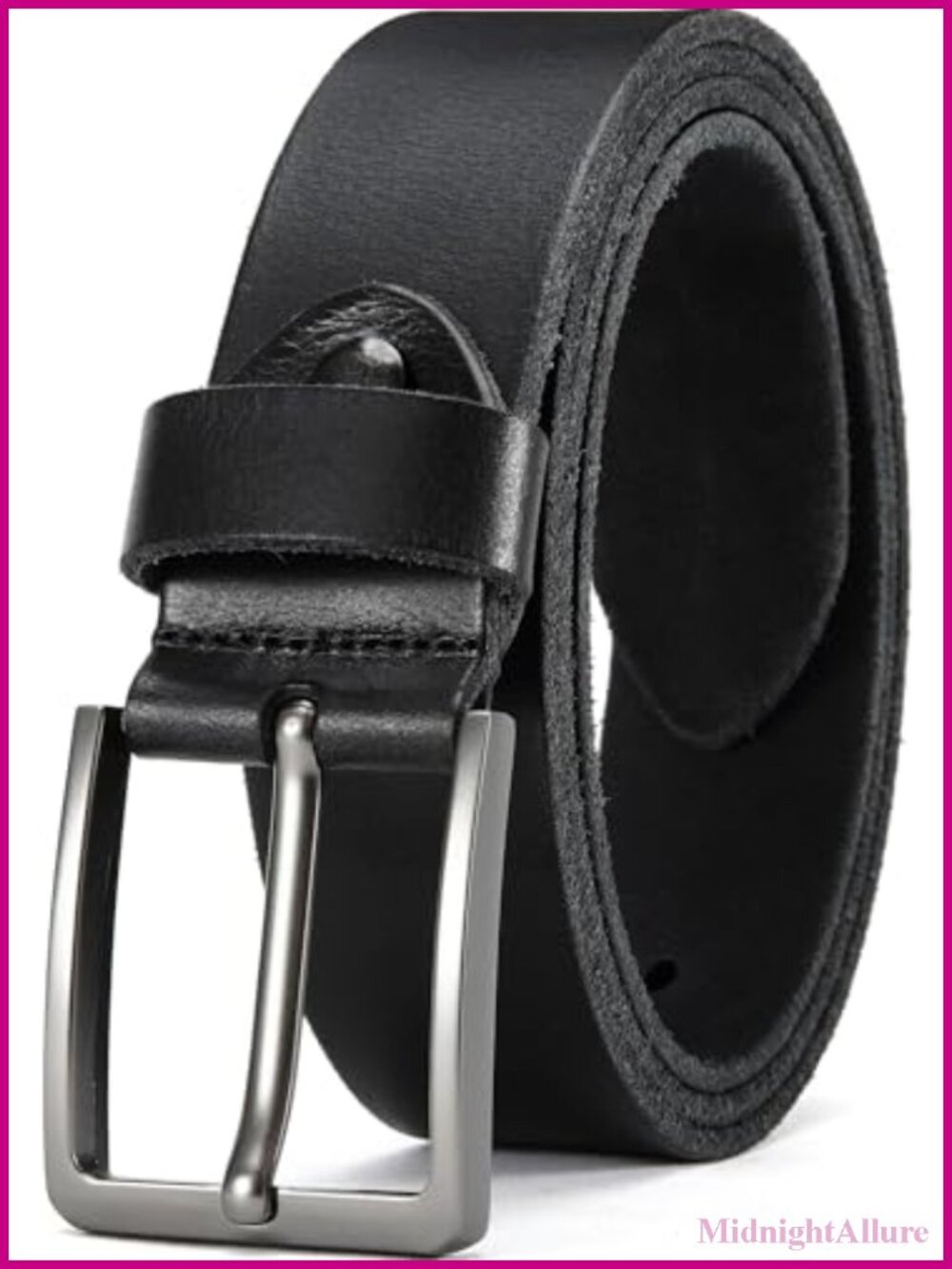Full Grain Leather Belt 1.5 Inch Wide Handmade Casual